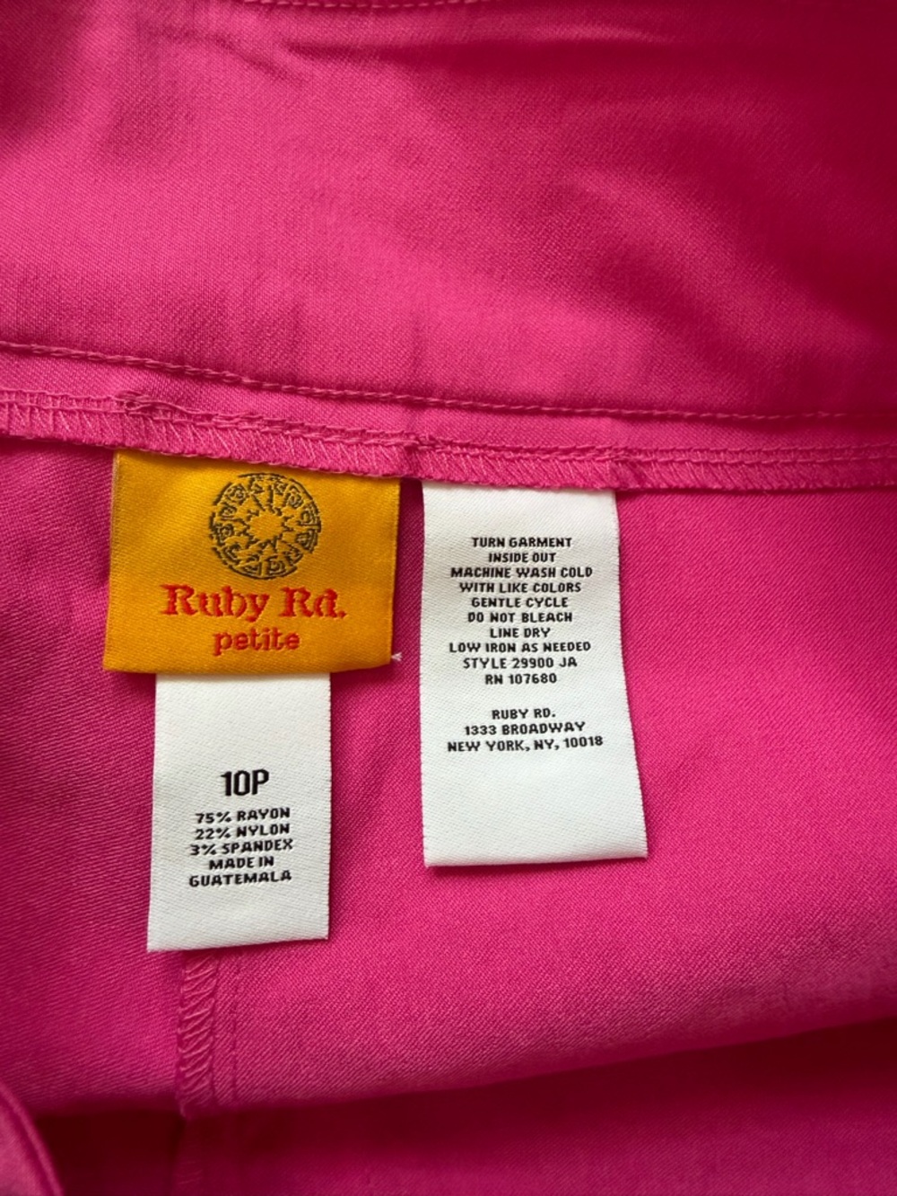 Ruby Rd. Hot Pink Pull-On Capri Pants - Picture 5 of 11